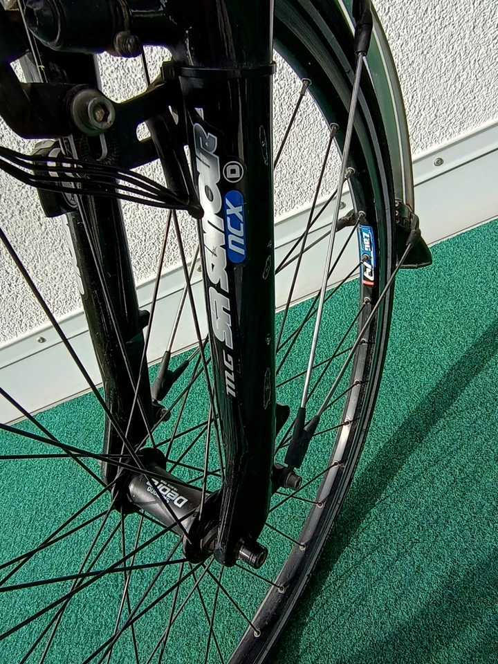 Herren Trekking Fahrrad 28 Zoll, Shimano 27-Gang Schaltung, viel Zubehör, Blau - Bild 4 von 4