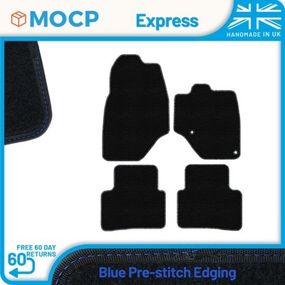 Express with Blue Pre-Stitch Trim Car Mats to fit Peugeot 5008 PHEV and EV 5 ...