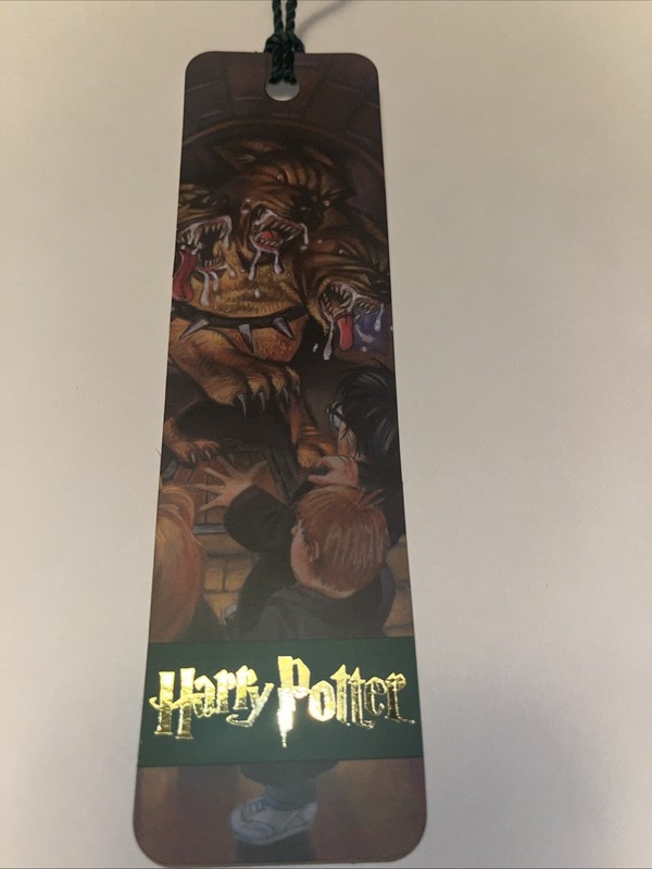 Harry Potter Vintage Scholastic Bookmark: FLUFFY 3 HEADED DOG Collectible * RARE