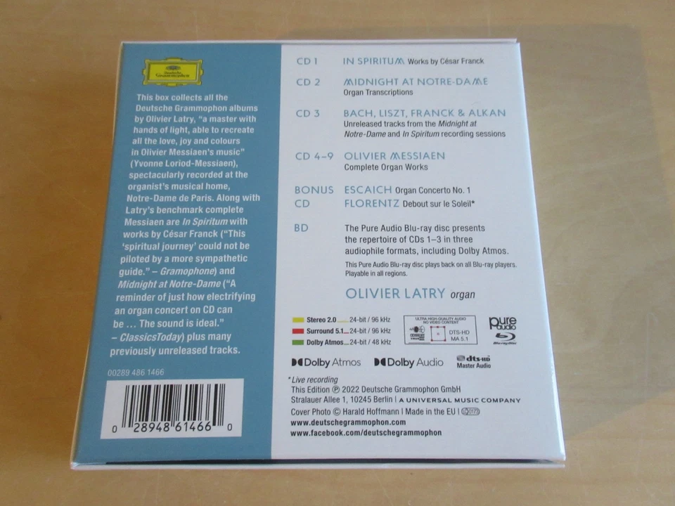 Olivier Latry-Complete Recordings on DGG-10er CD Box + 1 DVD-Messian, Escaich ua - Bild 2 von 4