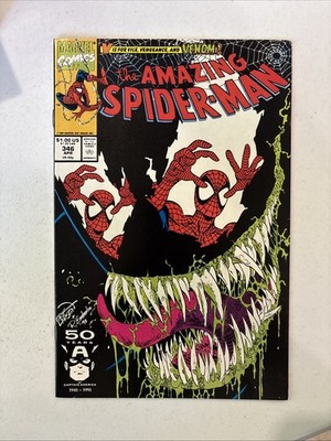 Marvel Comics Amazing Spiderman #346 (Apr 1991) - Iconic Larsen Venom Cover