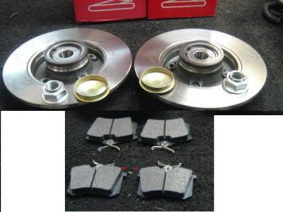 Full Rear Brake Kit For Renault Clio MK3 1.5 DCi (2005-2012) - Discs, Pads, Bearings & ABS Rings
