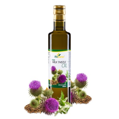 Biopurus reines kaltgepresstes Milchdistelkernöl 500ml