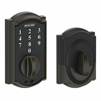 Schlage Touch Aged Bronze Camelot Deadbolt - BE375VCAM716