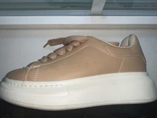 Kids Alexander McQueen White Beige Sneakers Shoes Size 13US (7,5”)