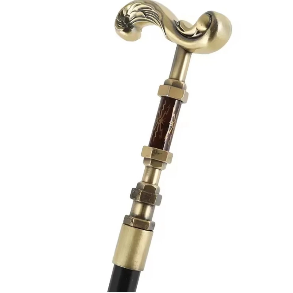 Bastón Dorado, Bastón de Caminar de Moda de Lujo para Hombre - 90 cm Foto 3 de 4