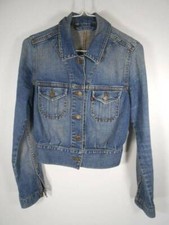 Cool Girl's Small Levi's Blue Jean Denim Long Sleeve Jean Jacket GUC