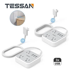 power strip with 5 ft extension cord 3 outlet 3 usb outlets cruise ship ready