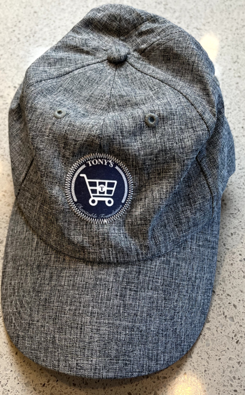 TONY'S CHARITABLE FOUNDATION GREY EMBROIDERED PAT… - image 1