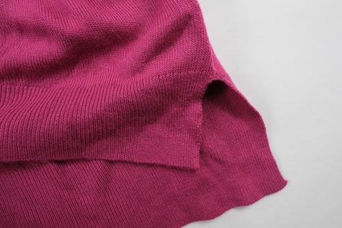 NEW Dress Barn Roz & Ali Womens Knit Acrylic LS V Neck Solid Fuchsia Sweater S - Picture 6 of 8