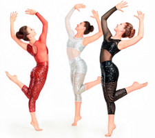 Adult Large SILVER Mist Dance Contemporary Costume Acro