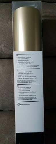 NEW Cricut® Smart Vinyl™ Permanent (12 ft) - Champagne 13" x 144" Matte Metallic - Picture 5 of 8