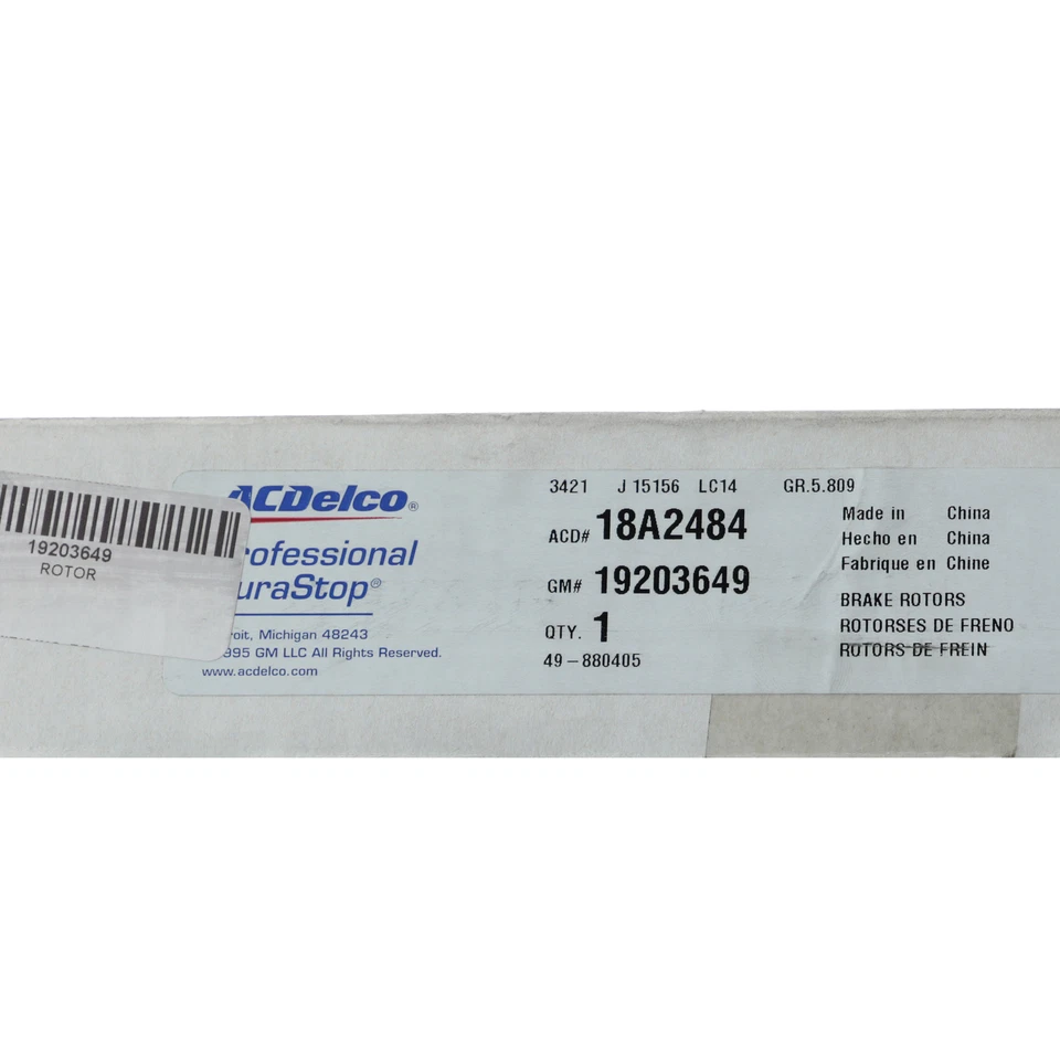 Original GM 2006-2011 Cadillac Buick DTS Lucerna sombrero freno de disco rotor 19203649 Foto 4 de 4