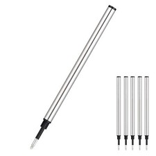 Gel Rollerball Pen Refills Roller Ball Fine Point 0.5mm Black Ink Refill Pack...