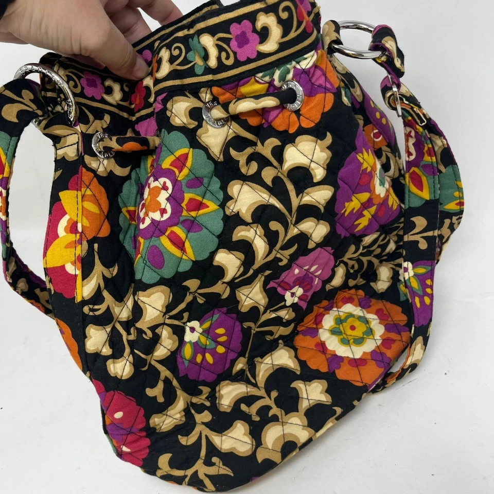 Bolso Vera Bradley Cubo y Cordón Mujer Multicolor Floral Correa Ajustable Foto 4 de 4