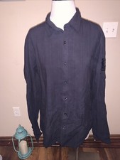 XTREME COUTURE by AFFLICTION Men's L/S BUTTON DOWN Shirt Black  78 AA 