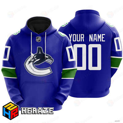 Personalized Vancouver Canucks Hoodie Custom Name & Number