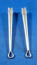 ONE pair NEW .925 Sterling Silver BOLO LOOP TIPS bola tie tips 2.25" SHIP FREE!