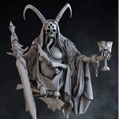 Gor'Kuk Goddess resin bust unpainted fantasy model kit