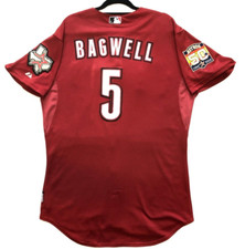 MAJESTIC AUTHENTIC 48 XL, HOUSTON ASTROS JEFF BAGWELL COOL BASE ON FIELD Jersey