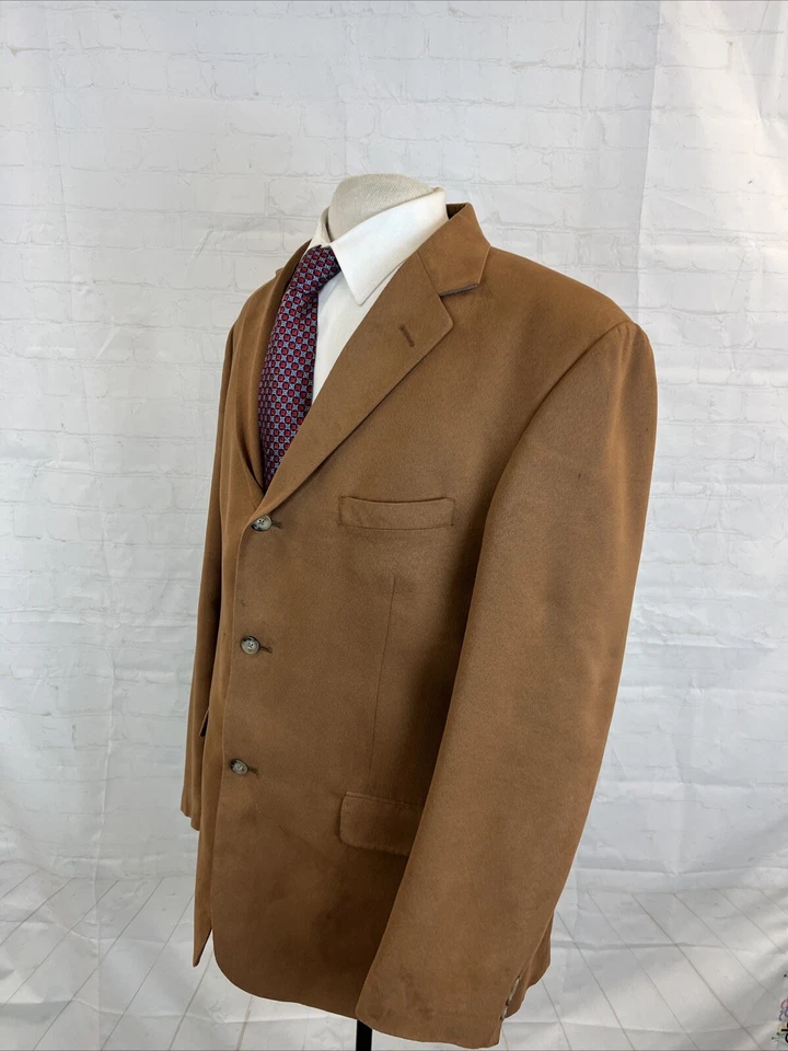 Blazer Norm Thompson para hombre marrón liso 44XL $495 Foto 3 de 4