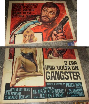 C'ERA UNA VOLTA UN GANGSTER manifesto 4F orig. 1969 MASI HARRISON