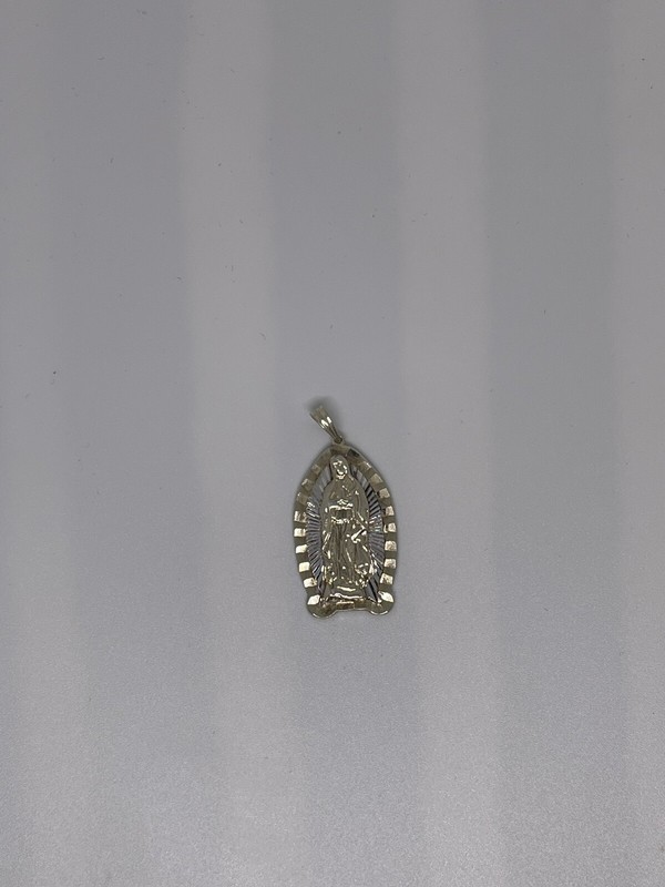 Sterling Silver 925 & Gold Filled Overlay Virgin Mary￼ ￼Charm~Pendant