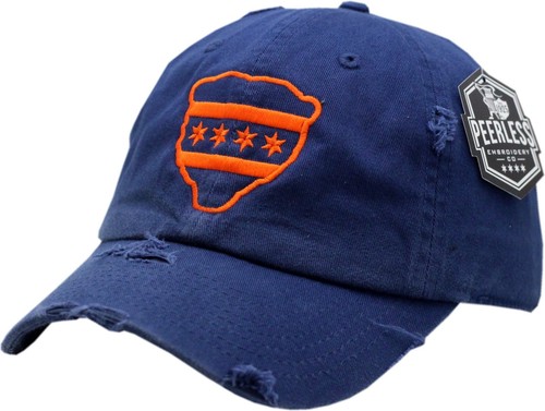 Chicago Flag Bears Hat Buckle Back Navy 