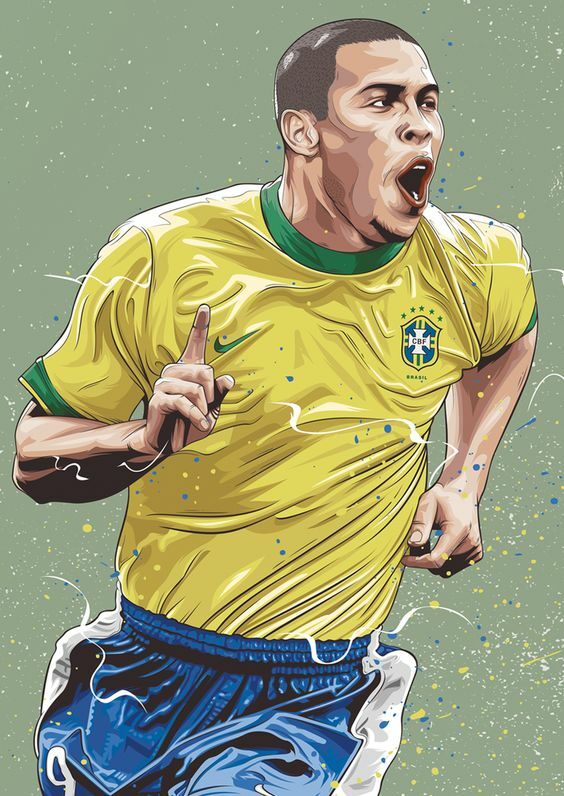 Toile Ronaldo 50x70 cm : tableau decoration football en impression haute definition pour chambre