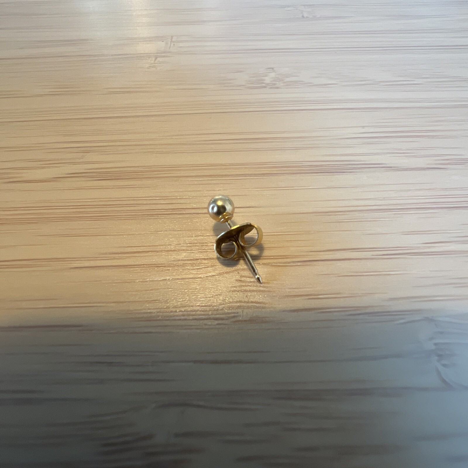 Vintage Solid Gold Single Stud Earring - image 1