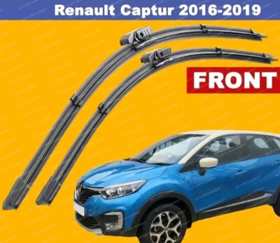 For Renault Captur 16-19 TopLock Front Windscreen Aero Wiper Blades SET 26''14''