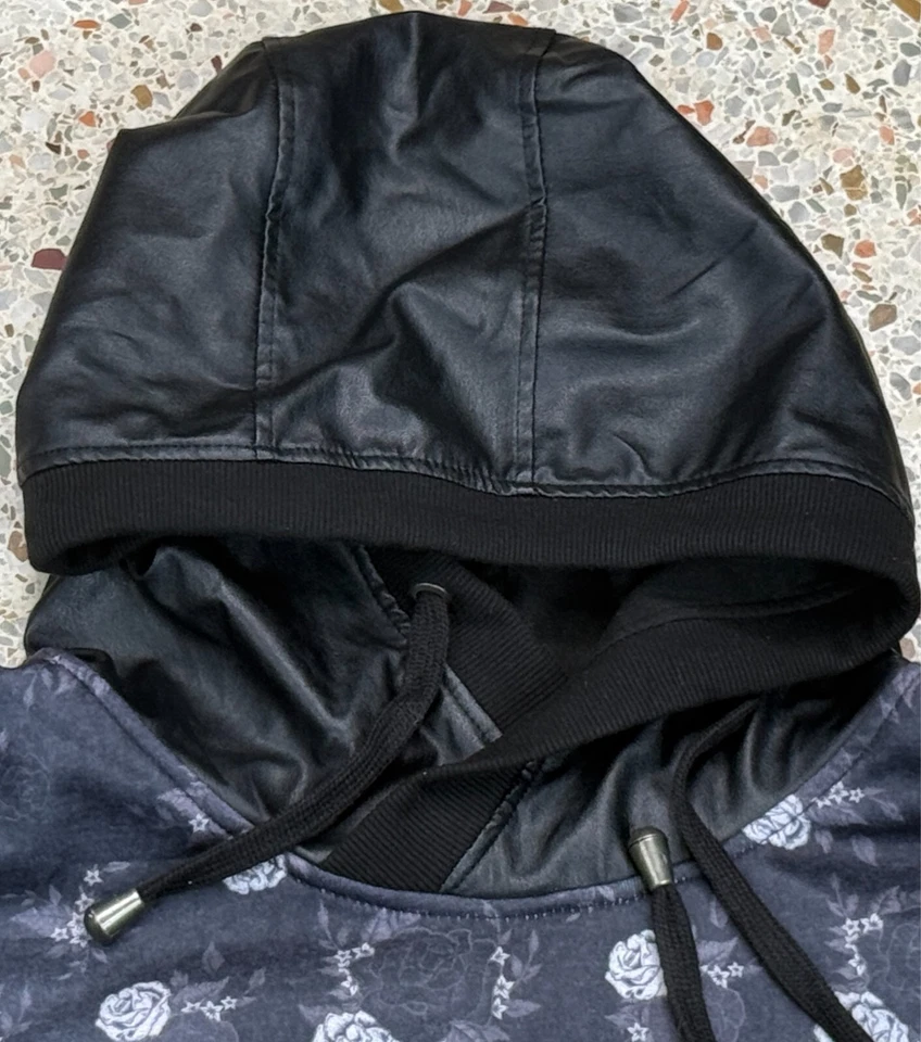 Sudadera con Capucha Entree LS Auténtica Para Hombre Patrón Rosa Negra Talla XXL Foto 3 de 4