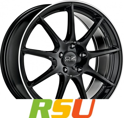 OZ Veloce GT gloss black diamond lip 8x18'' ET35 LK5 112 ML 75 Alufelgen 18 Zoll