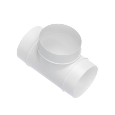 100 mm / 4 Zoll T-Fuge - 3-fach Kanalverbinder - runder PVC-Kanal - Lüftung