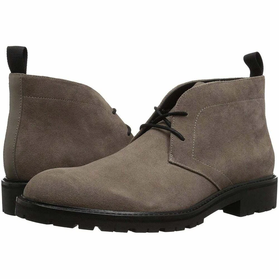 Calvin Klein Ultan 小牛麂皮绒男式 Chukka 靴子军队疲劳尺码 7,10 全新 — 第 2/4 张图片