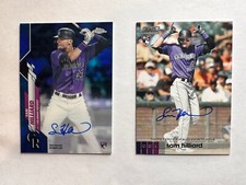 Sam Hilliard 2020 Topps Chrome Blue Refractor Rookie RC Auto /150 + Stadium Club