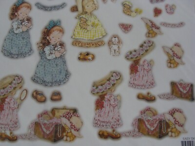 NWT StudioLight Sarah Kay Die Cut A4 Sheet Little Girls Glitter EASYSL93