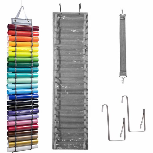 Vinyl Roll Holder Organizer Storage Rack Compartments Wall Mount Hanging KQ .a - Picture 9 of 17