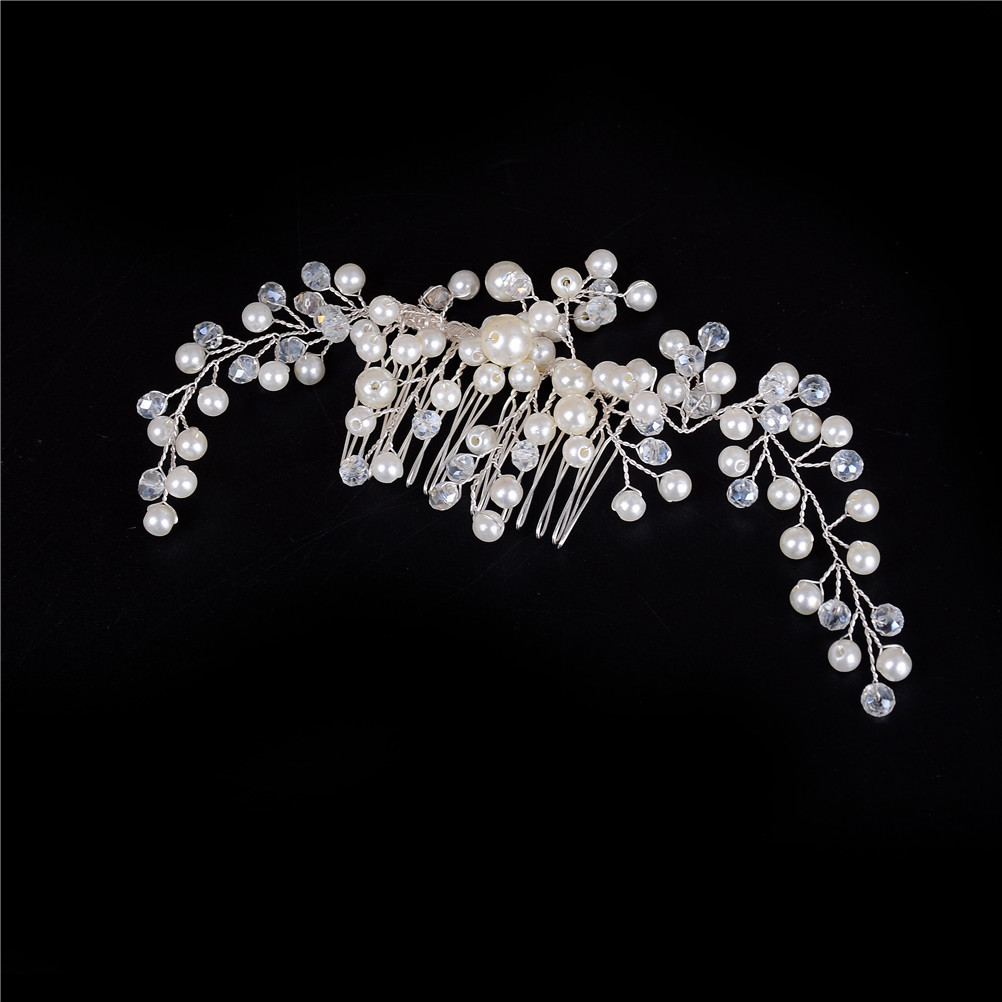 Bride Bridal Hair Comb Wedding Headwear Pearl Women Jewelry Hair
