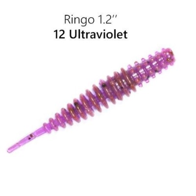 Crazy Fish RINGO 1.2'' - 3'' Soft Eatable Lures Squid Smell Tanta Worm Slug