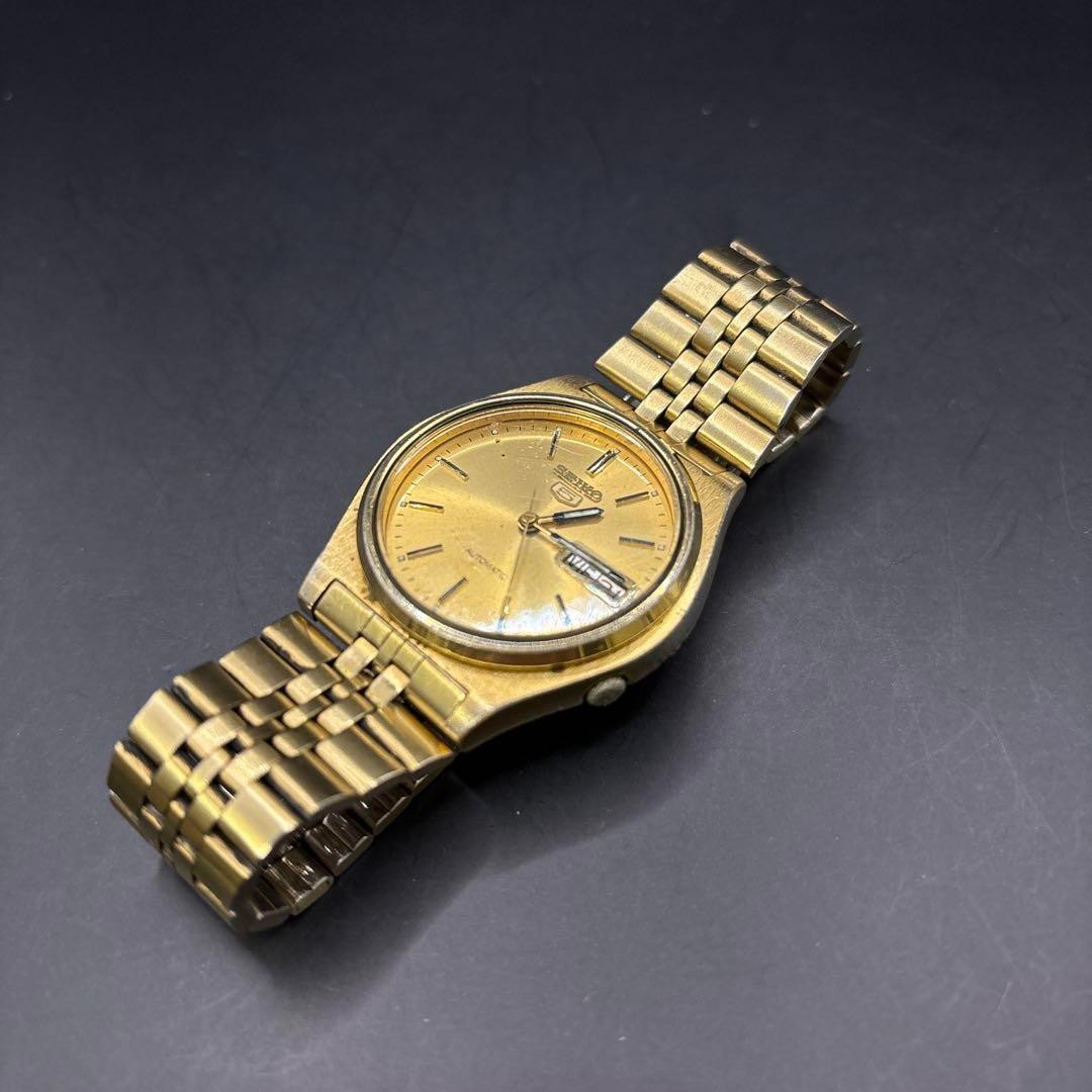 Vintage] Seiko 5 Automatic 7009-3170 Day Date Gold Men's