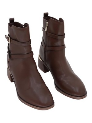 Calvin Klein Women's Jasen Buckle Block Heel Booties Size 8M
