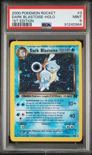 Dark Blastoise 3/82 Holo Rare - Pokémon Team Rocket 1st Edition PSA 9 Mint