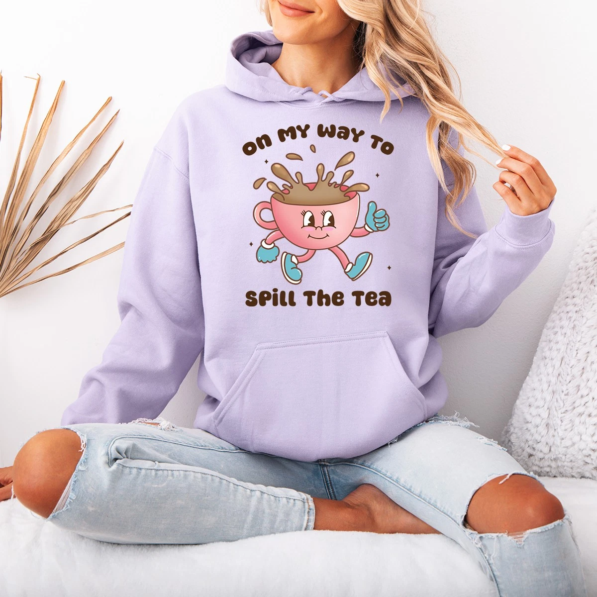 On My Way To Spill Womens Hoodie Meme Culture Gossip Gift For Her