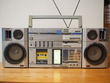 Victor PC-55 Portable Component System Boombox Radio Cassette Tape Player Retro