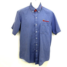 Vintage 90's Budweiser Work Shirt Men's 16.5 Neck Riverside Uniform Made in USA