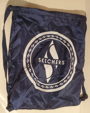 SKECHERS SHOE COMPANY LOGO BLU SCURO NYLON COULISSE ZAINO BORSA