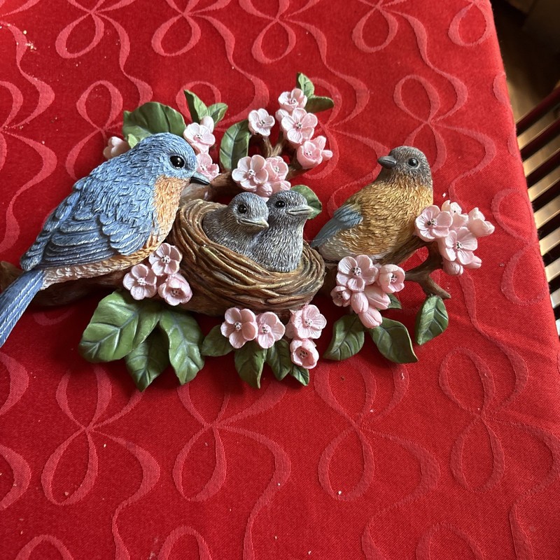 The Bradford Exchange "Bluebird Family" Wall Decor Sculpture Issue BO702. 2016