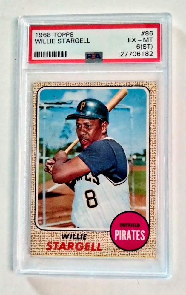 1968 TOPPS #86 WILLIE STARGELL PIRATES HOF PSA 6