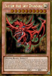 Slifer the Sky Dragon PGLD-EN032 Premium Gold 1st Edition Secret Rare